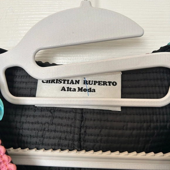 !Vtg Christian Ruperto Womens M Quilted Silk  Jacket - Picture 4 of 4